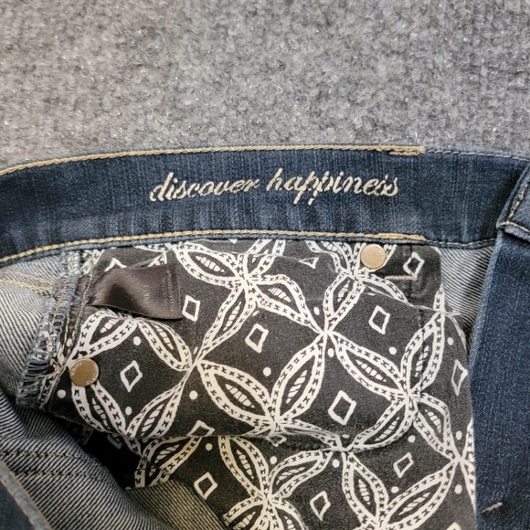 White House Black Market Jeans Womens 8 Ankle Stretch Denim Straight Leg Noir - Picture 7 of 9